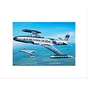Wee Blue Coo War Fighter Plane T33 Shooting Star Air Force USA Duo Wall Art Print Wee Blue Coo War Fighter Plane T33 Shooting Star Air Force USA Duo Wall Art Print