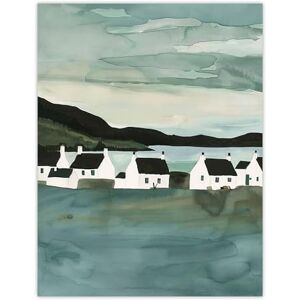 Artery8 Fisherman Cottages Scotland Seaside Watercolour Bathroom Toilet Large Wall Art Poster Print Thick Paper 18X24 Inch Artery8 Fisherman Cottages Scotland Seaside Watercolour Bathroom Toilet Large Wall Art Poster Print Thick Paper 18X24 Inch