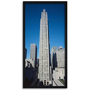 Wee Blue Coo New York Rockefeller Center Long Panel Framed Wall Art Print Wee Blue Coo New York Rockefeller Center Long Panel Framed Wall Art Print
