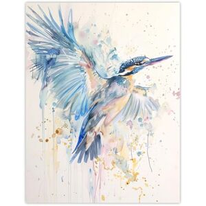 Artery8 Kingfisher Bird in Flight Watercolour Painting Living Room Large Wall Art Poster Print Thick Paper 18X24 Inch Artery8 Kingfisher Bird in Flight Watercolour Painting Living Room Large Wall Art Poster Print Thick Paper 18X24 Inch