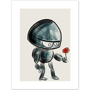 Fine Art Prints Robot With Flower Illustration Art Print Canvas Premium Wall Decor Poster Fine Art Prints Robot With Flower Illustration Art Print Canvas Premium Wall Decor Poster