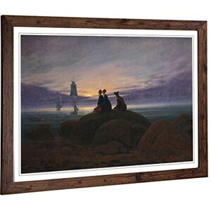 Big Box Art Framed Print of Friedrich Caspar David Moonrise Over The Sea Design Wall Art Picture Home Decor for Kitchen, Living Room, Bedroom, Hallway, Walnut, A2 / 24.5x18 Inch / 62x45cm Big Box Art Framed Print of Friedrich Caspar David Moonrise Over The Sea Design Wall Art Picture Home Decor for Kitchen, Living Room, Bedroom, Hallway, Walnut, A2 / 24.5x18 Inch / 62x45cm