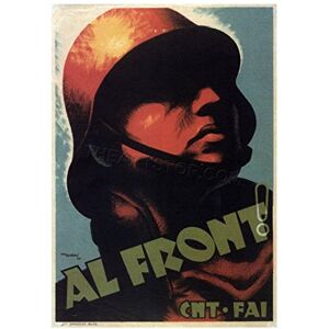 Wee Blue Coo War Spanish Civil FAI CNT Republican Spain Soldier Wall Art Print Wee Blue Coo War Spanish Civil FAI CNT Republican Spain Soldier Wall Art Print