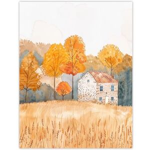 Artery8 Autumn Forest Trees by Wheat Farm Stone House Living Room Large Wall Art Poster Print Thick Paper 18X24 Inch Artery8 Autumn Forest Trees by Wheat Farm Stone House Living Room Large Wall Art Poster Print Thick Paper 18X24 Inch