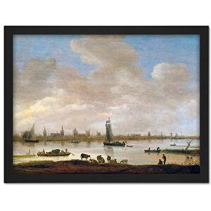 Artery8 Van Goyen River Landscape View Of Vianen Painting Artwork Framed Wall Art Print 18X24 Inch Artery8 Van Goyen River Landscape View Of Vianen Painting Artwork Framed Wall Art Print 18X24 Inch
