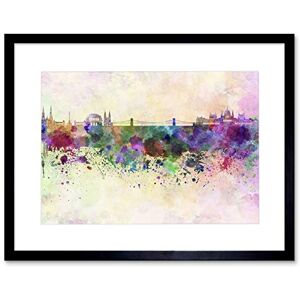 Wee Blue Coo Painting Cityscape Paint Splash Skyline Budapest Framed Wall Art Print Wee Blue Coo Painting Cityscape Paint Splash Skyline Budapest Framed Wall Art Print