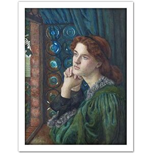 Artery8 Stillman Mariana Girl Window Portrait Painting Artwork Framed Wall Art Print 18X24 Inch Artery8 Stillman Mariana Girl Window Portrait Painting Artwork Framed Wall Art Print 18X24 Inch
