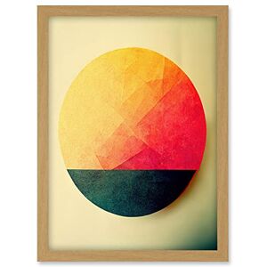 Doppelganger33 LTD Minimalist Geometric Textured Sun Illustration Warm Yellow Orange Red Artwork Framed A3 Wall Art Print Doppelganger33 LTD Minimalist Geometric Textured Sun Illustration Warm Yellow Orange Red Artwork Framed A3 Wall Art Print