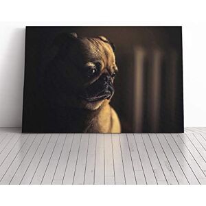 Big Box Art Pug Dog (1) Canvas Print Gallery Wrapped 30mm Frame Wall Art 20x14 inches Ready to Hang Modern Animals Picture Living Room Bedroom Lounge Office Big Box Art Pug Dog (1) Canvas Print Gallery Wrapped 30mm Frame Wall Art 20x14 inches Ready to Hang Modern Animals Picture Living Room Bedroom Lounge Office