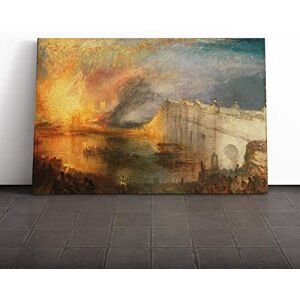 Big Box Art Canvas Print Wall Art Joseph William Turner The Burning of The Houses of Commons Mounted Stretched Framed Picture Home Decor for Kitchen, Living Room, Bedroom, Multi-Colour, 24x16 Inch Big Box Art Canvas Print Wall Art Joseph William Turner The Burning of The Houses of Commons Mounted Stretched Framed Picture Home Decor for Kitchen, Living Room, Bedroom, Multi-Colour, 24x16 Inch