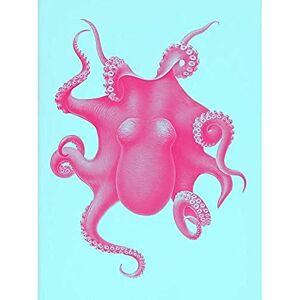 Wee Blue Coo Pink Octopus Vintage Illustration Unframed Art Print Poster Wall Decor 12x16 inch Wee Blue Coo Pink Octopus Vintage Illustration Unframed Art Print Poster Wall Decor 12x16 inch