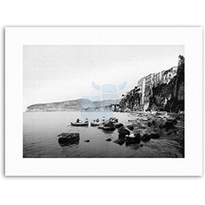 Wee Blue Coo Sorrento Naples Italy 1895 History Old BW Vintage Canvas Art Print Wee Blue Coo Sorrento Naples Italy 1895 History Old BW Vintage Canvas Art Print