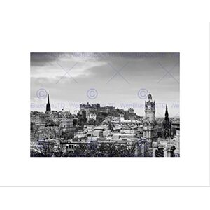 Wee Blue Coo PHOTO CITYSCAPE EDINBURGH CASTLE ROOFTOPS BLACK WHITE FRAMED ART PRINT B12X13290 Wee Blue Coo PHOTO CITYSCAPE EDINBURGH CASTLE ROOFTOPS BLACK WHITE FRAMED ART PRINT B12X13290