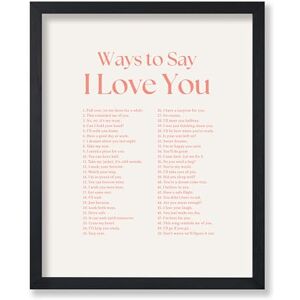 Poster Master Vintage Typography Poster Retro Inspirational Print Ways to Say I Love You, Valentine’s Day, Romantic, Quote 8x10 UNFRAMED Wall Art Gift for Couple, Friend Wall Decor for Home Poster Master Vintage Typography Poster Retro Inspirational Print Ways to Say I Love You, Valentine’s Day, Romantic, Quote 8x10 UNFRAMED Wall Art Gift for Couple, Friend Wall Decor for Home