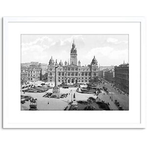 Wee Blue Coo Vintage Photo Glasgow George Square Scotland Framed Wall Art Print Wee Blue Coo Vintage Photo Glasgow George Square Scotland Framed Wall Art Print
