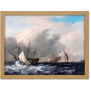Artery8 Baur Navys Man Of War Amsterdam Ship Seascape Painting Artwork Framed Wall Art Print 18X24 Inch Artery8 Baur Navys Man Of War Amsterdam Ship Seascape Painting Artwork Framed Wall Art Print 18X24 Inch