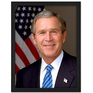 Artery8 Draper Portrait US President George Walker Bush Photo Artwork Framed Wall Art Print 18X24 Inch Artery8 Draper Portrait US President George Walker Bush Photo Artwork Framed Wall Art Print 18X24 Inch