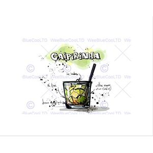 Wee Blue Coo Painting Alcohol Cocktail Recipe Caipirinha Wall Art Print Wee Blue Coo Painting Alcohol Cocktail Recipe Caipirinha Wall Art Print