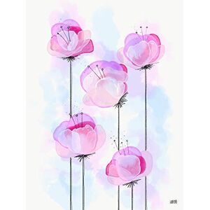Artery8 Delicate Pink Flowers Poppy Painting Premium Wall Art Canvas Print 18X24 Inch Artery8 Delicate Pink Flowers Poppy Painting Premium Wall Art Canvas Print 18X24 Inch