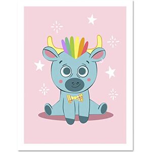 Wee Blue Coo Kawaii Cow Bow Tie Large Framed Art Print Wall Poster 18x24 inch Wee Blue Coo Kawaii Cow Bow Tie Large Framed Art Print Wall Poster 18x24 inch