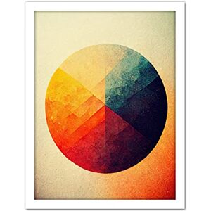 Doppelganger33 LTD Minimalist Geometric Illustration Circle With Colourful Textures Red Yellow Blue Artwork Framed Wall Art Print 18X24 Inch Doppelganger33 LTD Minimalist Geometric Illustration Circle With Colourful Textures Red Yellow Blue Artwork Framed Wall Art Print 18X24 Inch