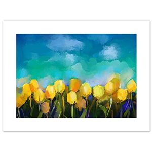 Wee Blue Coo Flower Yellow Tulips Painting Art Print Canvas Premium Wall Decor Poster Wee Blue Coo Flower Yellow Tulips Painting Art Print Canvas Premium Wall Decor Poster