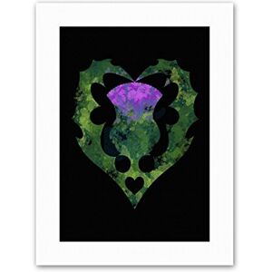 Wee Blue Coo Thistle Scottish Scotland Flower Abstract Painting Canvas Art Print Wee Blue Coo Thistle Scottish Scotland Flower Abstract Painting Canvas Art Print