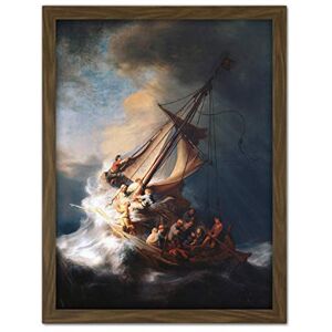 Fine Art Prints Rembrandt Christ Storm Lake Galilee Painting Artwork Framed Wall Art Print 18X24 Inch Fine Art Prints Rembrandt Christ Storm Lake Galilee Painting Artwork Framed Wall Art Print 18X24 Inch