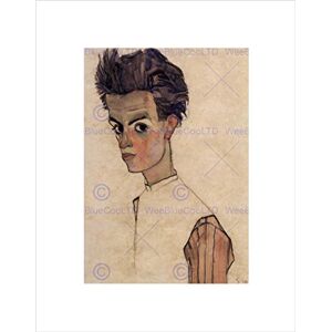 Wee Blue Coo Egon Schiele Self Portrait Old Master Picture Wall Art Print Wee Blue Coo Egon Schiele Self Portrait Old Master Picture Wall Art Print