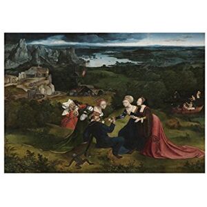 Wee Blue Coo Painting Patinier Temptation Of Saint Anthony Wall Art Print Wee Blue Coo Painting Patinier Temptation Of Saint Anthony Wall Art Print