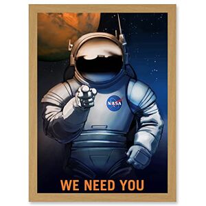Wee Blue Coo NASA Space Job Advert We Need You Artwork Framed Wall Art Print A4 Wee Blue Coo NASA Space Job Advert We Need You Artwork Framed Wall Art Print A4