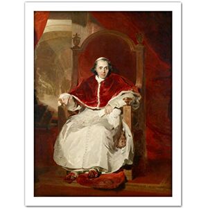 Fine Art Prints Lawrence Portrait Catholic Pope Pius VII Painting Artwork Framed Wall Art Print 18X24 Inch Fine Art Prints Lawrence Portrait Catholic Pope Pius VII Painting Artwork Framed Wall Art Print 18X24 Inch