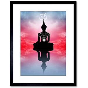 Wee Blue Coo Painting Illustration Buddhist Yoga Meditation Lotus Framed Wall Art Print Wee Blue Coo Painting Illustration Buddhist Yoga Meditation Lotus Framed Wall Art Print