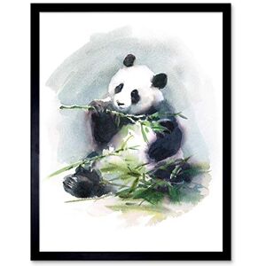 Wee Blue Coo Panda Eating Watercolour Art Print Framed Poster Wall Decor 12X16 Inch Wee Blue Coo Panda Eating Watercolour Art Print Framed Poster Wall Decor 12X16 Inch