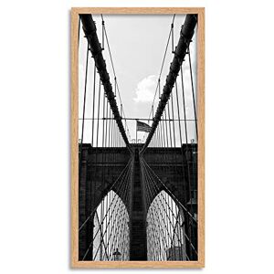 Wee Blue Coo Brooklyn Bridge New York City Architecture Long Panel Framed Wall Art Print Wee Blue Coo Brooklyn Bridge New York City Architecture Long Panel Framed Wall Art Print