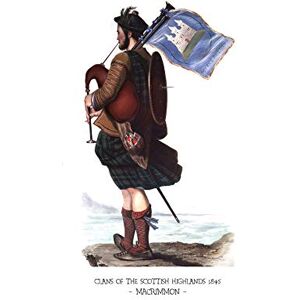 Wee Blue Coo Painting Book Clans Scottish 1845 Macrimmon Colour 12x16 Wall Art Print Wee Blue Coo Painting Book Clans Scottish 1845 Macrimmon Colour 12x16 Wall Art Print