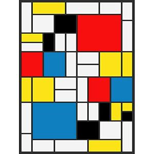 Wee Blue Coo Mondrian Abstract Cubes Squares Old Master Painting Art Print Poster Wall Decor 12X16 Inch Wee Blue Coo Mondrian Abstract Cubes Squares Old Master Painting Art Print Poster Wall Decor 12X16 Inch