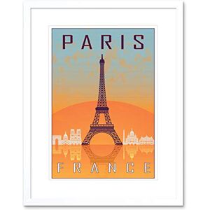 Wee Blue Coo Travel Paris City France Eiffel Tower Arc De Triomphe Framed Wall Art Print Wee Blue Coo Travel Paris City France Eiffel Tower Arc De Triomphe Framed Wall Art Print