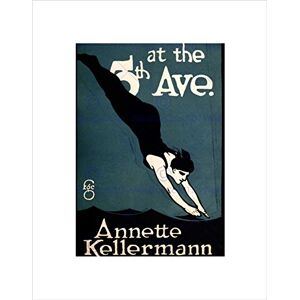 Wee Blue Coo THEATRE STAGE VAUDEVILLE ANNETTE KELLERMAN SWIM DIVE FRAMED ART PRINT B12X10560 Wee Blue Coo THEATRE STAGE VAUDEVILLE ANNETTE KELLERMAN SWIM DIVE FRAMED ART PRINT B12X10560