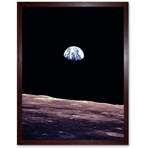 Wee Blue Coo Space Photo Planet Earth Lunar Surface Moon Landscape USA Art Print Framed Poster Wall Decor 12X16 Inch Wee Blue Coo Space Photo Planet Earth Lunar Surface Moon Landscape USA Art Print Framed Poster Wall Decor 12X16 Inch