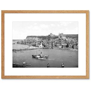 Wee Blue Coo Whitby From West Cliff Yorkshire England Old BW Framed Wall Art Print Wee Blue Coo Whitby From West Cliff Yorkshire England Old BW Framed Wall Art Print