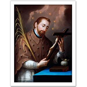 Artery8 Campeche Saint John Nepomuk Nepomuceno Painting Artwork Framed Wall Art Print 18X24 Inch Artery8 Campeche Saint John Nepomuk Nepomuceno Painting Artwork Framed Wall Art Print 18X24 Inch