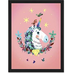 Wee Blue Coo Unicorn Diamond Birds Art Large Framed Art Print Poster Wall Decor 18x24 inch Wee Blue Coo Unicorn Diamond Birds Art Large Framed Art Print Poster Wall Decor 18x24 inch