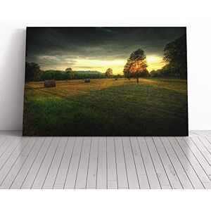 Big Box Art Canvas Print Wall Art Landscape Tree and Hay Bales Mounted and Stretched Box Frame Picture Home Decor for Kitchen, Living, Dining Room, Bedroom, Hallway, Multi-Colour, 20x14 Inch Big Box Art Canvas Print Wall Art Landscape Tree and Hay Bales Mounted and Stretched Box Frame Picture Home Decor for Kitchen, Living, Dining Room, Bedroom, Hallway, Multi-Colour, 20x14 Inch
