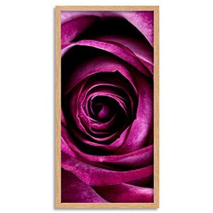 Wee Blue Coo Deep Purple Rose Flower Petals Long Panel Framed Wall Art Print Wee Blue Coo Deep Purple Rose Flower Petals Long Panel Framed Wall Art Print