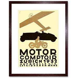Wee Blue Coo Ad Motor Show Plane Car Motorcycle Zuric Switzerland Framed Wall Art Print Wee Blue Coo Ad Motor Show Plane Car Motorcycle Zuric Switzerland Framed Wall Art Print
