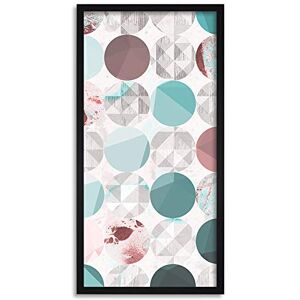 Wee Blue Coo Geometric Circles Marble Long Panel Framed Wall Art Print Wee Blue Coo Geometric Circles Marble Long Panel Framed Wall Art Print