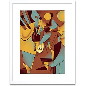 Wee Blue Coo Graphic Abstract Cubism Cubist Framed Picture Art Framed Wall Art Print Wee Blue Coo Graphic Abstract Cubism Cubist Framed Picture Art Framed Wall Art Print