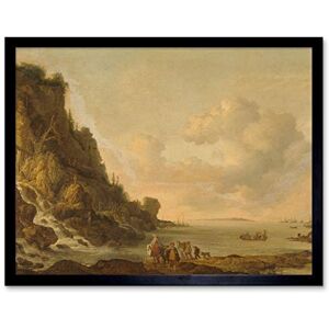 Artery8 Simon De Vlieger Rocky Coast Ships River Painting Art Print Framed Poster Wall Decor 12x16 inch Artery8 Simon De Vlieger Rocky Coast Ships River Painting Art Print Framed Poster Wall Decor 12x16 inch