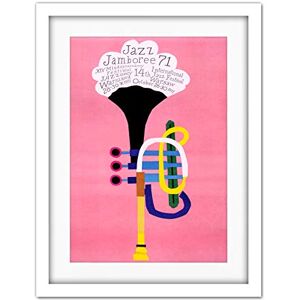 Wee Blue Coo Exhibition Jazz Poland Trumpet Abstract Artwork Framed Wall Art Print 18X24 Inch Wee Blue Coo Exhibition Jazz Poland Trumpet Abstract Artwork Framed Wall Art Print 18X24 Inch